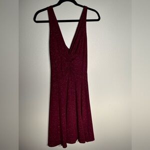 Elegant Burgundy Evening Dress